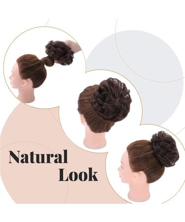 Medium Brown Messy Hair Scrunchies Thick Bun Extensions 45g Updo Ponytail Hairpiece Chignons - Hair Accessories - Buy Online on GoSupps.com