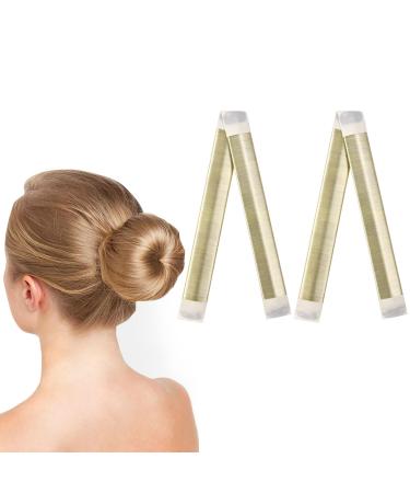 URAQT Hair Bun Shaper 2Pcs Easy Donut Bun Maker for Hair French Twist Fold Wrap Snap Band for Making DIY Hair Styles Ballet Hair Deft Bun Hair Styling Accessories for Girls Women Beige - Buy Online on GoSupps.com