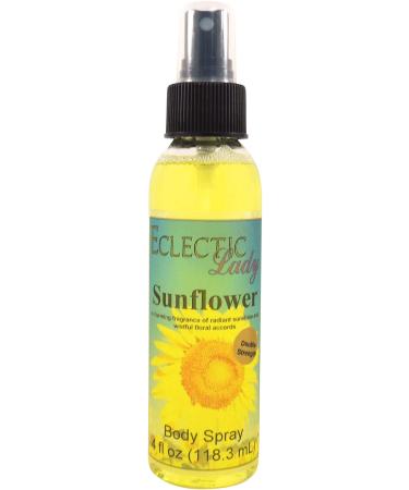Sunflower Body Spray (Double Strength) 4 ounces Body Mist for Women with Clean Light & Gentle Fragrance Long Lasting Perfume with Comforting Scent for Men & Women Cologne with Soft Subtle Aroma 4 Fluid Ounces (Double Strength)