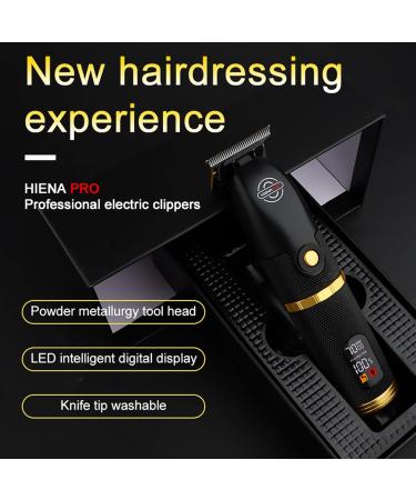 Professional Cordless Beard Trimmer & Hair Clippers for Men | Zero Gapped T-Blade with LCD | Rechargeable Edgers Black (Trimmer M6 - Buy Online on GoSupps.com