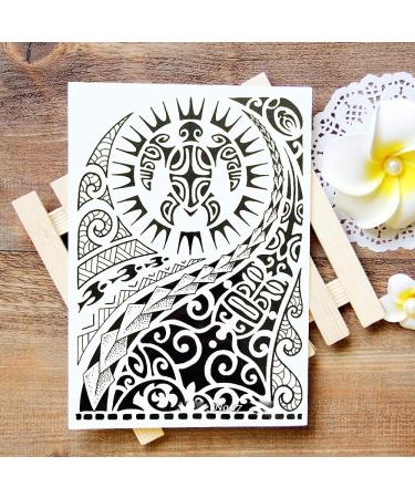 Tribal Tattoo Set: 4-Sheet Arm & 2-Sheet Big Totem Temporary Tattoos - Dwayne Johnson Inspired Tribal Fake Black Tattoo Sticker - Buy Online on GoSupps.com