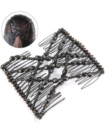 Hair Clip Comb Four Colors Stretchy Comb Clip for Home All Hair Types (Black) - Buy Online on GoSupps.com