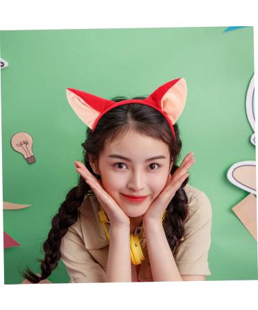 COLLBATH Fox Ears Headband Cow Ears Headband Cat Ear Hair Band Fox Costume Fox Hair Band Deer Ear Headband Dog Ears Headband Fox Hair Hoop Faux Fur Ears Headband Fox Ears Cosplay Red Fabric One Size Red - Buy Online on GoSupps.com