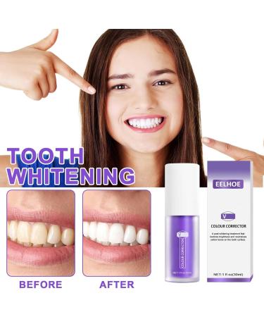 Herosmile Purple Toothpaste 4pcs | Teeth Whitening & Color Correction Foam | Brighten Your Smile with Advanced Oral Care - Buy Online on GoSupps.com