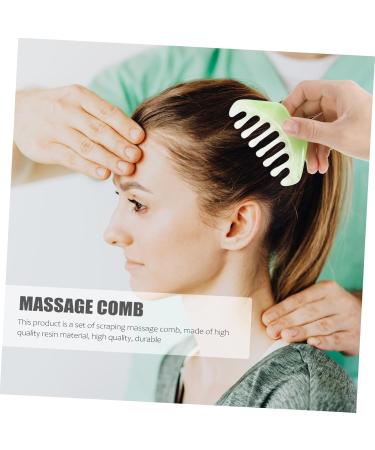 Beaupretty 12 STK Massage Comb & Gua Sha Tool - Promote Circulation & Health | Afro Kamm Jade Head Massager for Scalp & Face - Buy Online on GoSupps.com