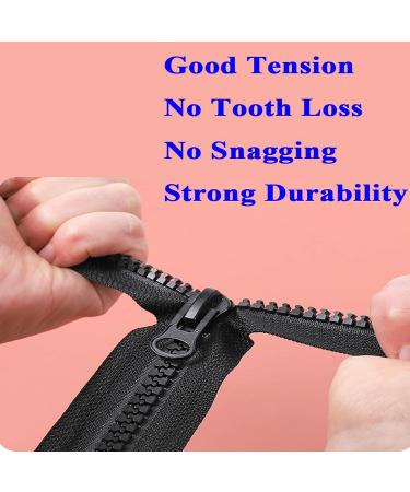 3 PCS 26 Black Separating Zippers - DIY Craft Zipper Replacement Kit for Coats, Jackets, and Clothes - Assorted Lengths - Sewing Supplies - Buy Online on GoSupps.com
