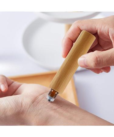 Beaupretty 6pcs Bamboo Essential Oil Refillable Roller Bottles | Travel-Safe Empty Perfume Bottles - Eco-Friendly Design - Buy Online on GoSupps.com