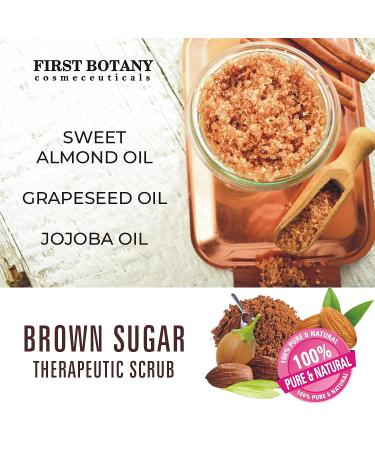 Brown Sugar Natural Body Scrub with Collagen & Stem Cell - Exfoliating & Moisturizing Scrub for Skin, Acne, Cellulite Cream, Scars, Wrinkles, Stretch Marks - Natural Face & Body Polish - Buy Online on GoSupps.com