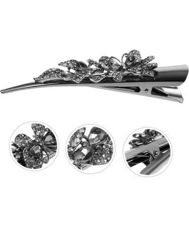 minkissy alligator hair clips rhinestone hair clips glitter hair clips hair bling hair clips for styling bill clips hair crystal duckbill clip alligator clip hairpin headgear Metal - Buy Online on GoSupps.com