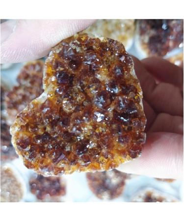Crystal Rough Natural Crystal Rough Natural Yellow Crystal Cluster Raw Rock Citrine Quartz Carved Love Heart Ornaments Stone Products Gifts for Woman 65-85g - Buy Online on GoSupps.com