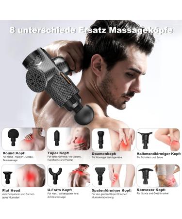 Buy Advanced Massage Gun - 30 Speeds 8 Heads 4800 RPM - Deep Muscle Percussion Massager for Neck & Back - International Shipping Available - Buy Online on GoSupps.com