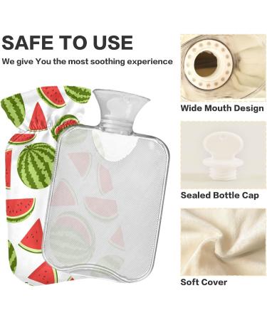Hot Water Bottles with Watermelon Cover - 2L Pain Relief & Bed Warmer for Pregnant Women | International Shipping - Buy Online on GoSupps.com
