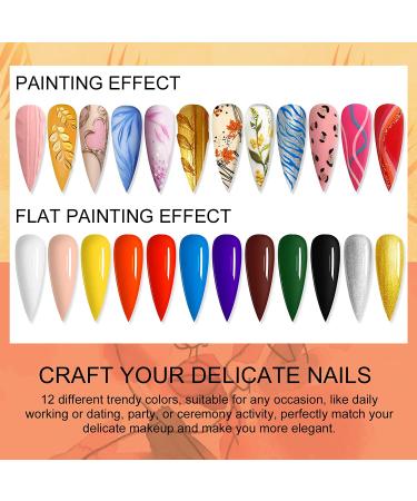 Saviland 12 Colors Solid Cream Nail Gel Polish Kit with 15pcs Nail Brushes - Nail Art Set for Professional Nail Paint Designs - Buy Online on GoSupps.com