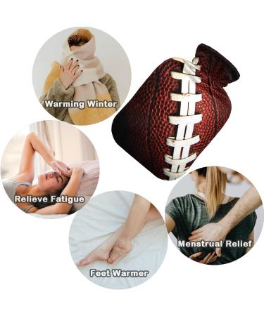NAANLE RETRO American Football Heat Bottle - 2L Transparent Hot Water Bottle for Bed Hand & Feet Warmer Pain Relief & Cold Therapy - Buy Online on GoSupps.com