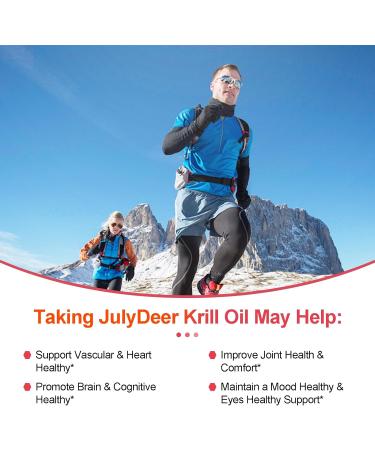 Krill Oil 1000 mg with Omega-3s EPA, DHA, Astaxanthin and Phospholipids 120 Softgels Supplement, Antarctic Krill No Fishy Aftertaste for Joint, Heart, Brain and Immunity 120 Count(pack 1) - Buy Online on GoSupps.com