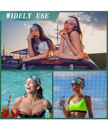 Boho Beach Headbands Set - 20 Pcs Floral Vintage Turban Headbands for Women - Buy Online on GoSupps.com