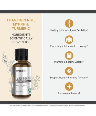 Organixx Essential Oils Magi Complexx | Pure Immune Support Blend with Turmeric & Frankincense | 5ml - No Additives Non-GMO - Buy Online on GoSupps.com
