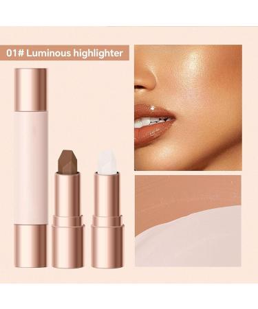 No Limits Harmony Cream Bronzer Stick 2 in 1 Bronzer and Highlighter Long Lasting and Waterproof Face Brightening Bronzer Stick with Brush for All Skin Types (Color : 01- - Buy Online on GoSupps.com