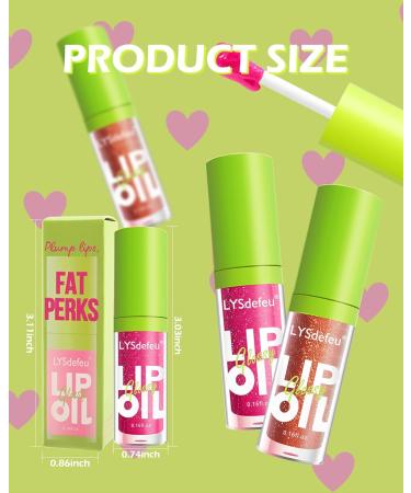 Hydrating Lip Glow Oil-4Pcs Tinted Lip Oil Gloss Pack Nourishing Lipgloss Care Tint Non-sticky Clear Pink Red Lip Oil Lip Stain Glow Reviver Lip Oil LIp Makeup Gift for Women Girl-Set A Seta - Buy Online on GoSupps.com