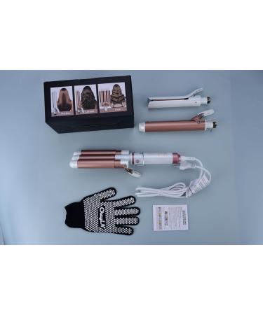 CCKeyin 3-in-1 Curling Iron Set | Ceramic Wave Iron with 3 Barrels for Large Curls | Multifunctional Hair Styling Tool - Buy Online on GoSupps.com