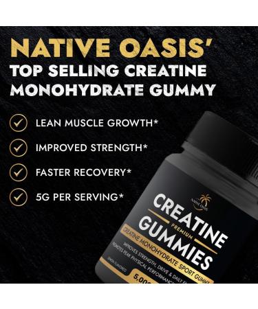 Buy Creatine Monohydrate Gummies | 5000 MG Strength & Energy Supplement | Vegan Gluten Free - 60 Count - Buy Online on GoSupps.com