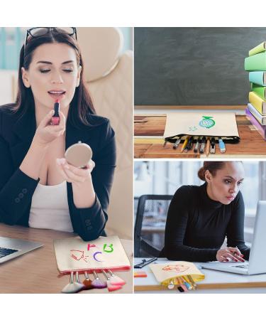 40 Pieces Canvas Zipper Pouch Bags Canvas Pencil Pouch Canvas Makeup Bags Blank Canvas Pencil Case Canvas Cosmetic Bag for Travel DIY Craft School (7.09 x 4.33 Inches S) - Buy Online on GoSupps.com