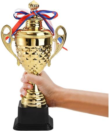 Fasmov Large Gold Trophy Cup - Ideal for Sports Tournaments & Competitions | 14.5 inches - Buy Online on GoSupps.com