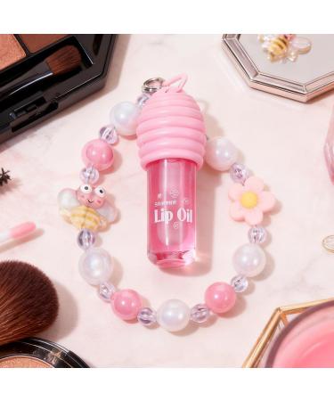 Lip Oil Moisturizing Glossy Makeup 5ml Non-Stick Glossy Lip Oil with String For Daily Use Travel Dates Work Commute Parties Special Occasions Weddings Birthdays - Buy Online on GoSupps.com