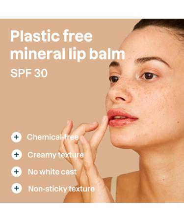 ATTITUDE Oceanly Tinted Lip Balm SPF 30 | EWG Verified Plastic-Free Vegan Broad Spectrum Protection | Baby Rose - 0.3 Ounce - Buy Online on GoSupps.com