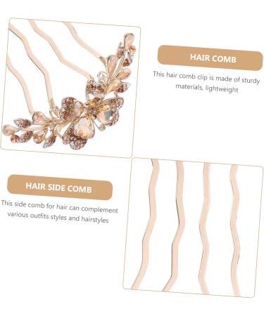 Beatifufu Hair Comb Bride Hair Accessories Hair Side Comb Rhinestone Clips Rhinestone Hair Clips Hair Accessories for Women Rhinestone Side Comb Tiara Metal Hair Piece Women's Korean Version - Buy Online on GoSupps.com