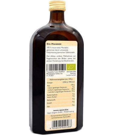 Buy Organic Almond Oil 500ml - Cold Pressed in Black Forest | Spanish Sweet Almonds from Regenerative Agriculture - Buy Online on GoSupps.com