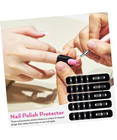 FRCOLOR 100 Sheets protective case Cuticle Protector For Nail Painting Silica gel adhesive tape protector Nail Care Tools Nail Polish Protector Sticker patch Nail Protectors 3.00X2.50X0.10CM As Shown - Buy Online on GoSupps.com