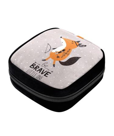 GIAPB Period Bag Sanitary Napkin Storage Bag Pad Holder for Period Makeup Pouch Brave Fox Color2037