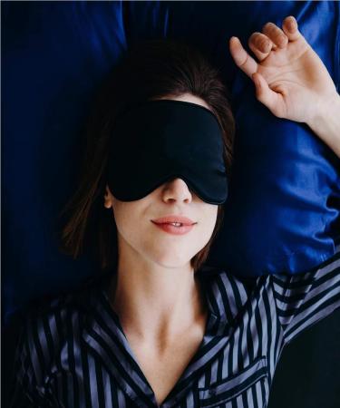 MOONLIT SKINCARE Blackout Silk Eyemask - 100% Mulberry Silk | Luxe Sleep Mask for Travel & Gifting - Buy Online on GoSupps.com