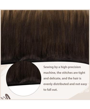 Laavoo Real Hair Extensions - Brown Balayage & Ombre Sew-In 100g #2/6/18 40cm - Smooth Real Hair for a Flawless Look - Buy Online on GoSupps.com
