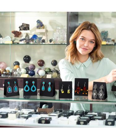 Eersida 100 Pcs Standing Earring Display Cards - Black | Jewelry Packaging for Small Business, DIY Earrings, Retail Show - Shop Now! - Buy Online on GoSupps.com