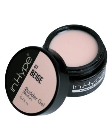 IN.HYPE UV/LED Hard Builder Gel for Nail Extension/Strengthening Beige #7. Sculpting color uv gel.