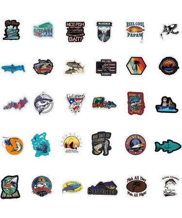101PCS Waterproof Go Fishing Stickers - Outdoor Adventure Vinyl Decals for Kayaks, Motorcycle, Phone, Bicycle & More - Buy Online on GoSupps.com