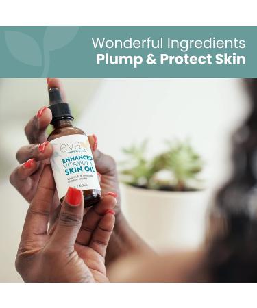 Vitamin E Skin Oil with Avocado & Jojoba - 2 Oz - Scars, Stretch Marks & Dark Spots Treatment - Hair and Face Serum by Eva Naturals - Buy Online on GoSupps.com