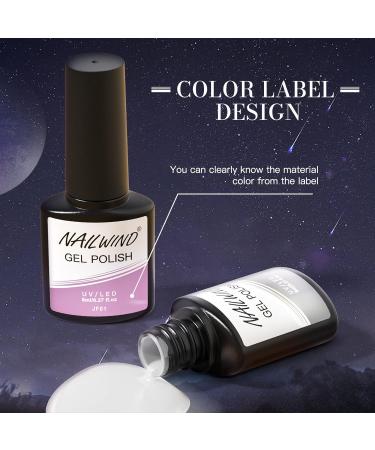 Nailwind UV Gel Nail Polish Set - 10 Color Gray Blue Black Glitter Soak Off Shellac Nails - Durable UV LED 8ml - Buy Online on GoSupps.com