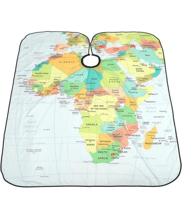 Adjustable Hair Cutting Cape with Map Design - Professional Hairdresser Apron for Cutting Dyeing & Styling | International Shipping - Buy Online on GoSupps.com