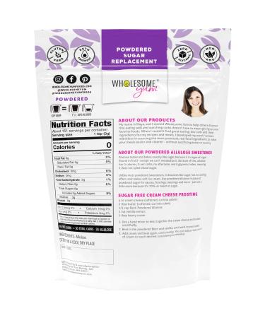 Wholesome Yum Besti Keto Powdered Allulose Sweetener - 16 oz - Non GMO Zero Carb Confectioner's Sugar Substitute - Buy Online on GoSupps.com