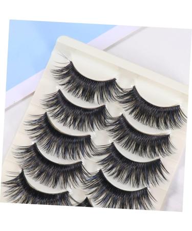 DOITOOL 5 Pairs Fake Eye Lashes Natural Eyelashes Fake Eyelashes Natural Look Dramatic Eyelashes Lashes Strips Faux Lashes Natural False Lashes Cross False Eyelashes - Buy Online on GoSupps.com