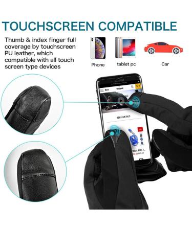 Unigear Ski Gloves for Men & Women Waterproof Slipproof Winter Sport Gloves for Skiing Snowboarding Ice Skating & Hiking Black - Buy Online on GoSupps.com