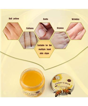 Honey Milk Moisturizing Hand Wax Mask - 2pcs, Exfoliating, Whitening, Nourishing, 50g - Buy Online on GoSupps.com