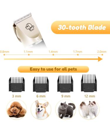 USB Rechargeable Dog Grooming Clipper Kit - Low Noise Pet Hair Trimmer Set for Dogs and Cats | NA - Buy Online on GoSupps.com