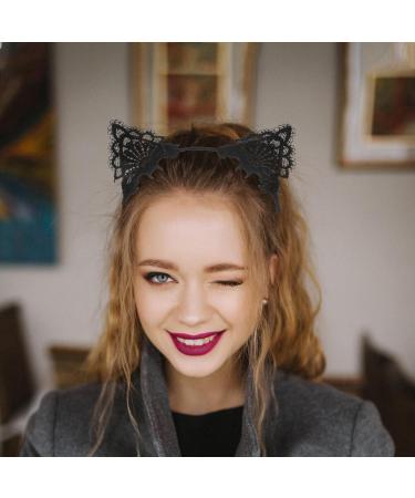 Frcolor Lace Cat Ears Headband Headpiece for Party Costume - Buy Online on GoSupps.com