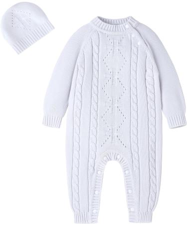 Boys White Baptism Onesie | Baby Boy Romper for Christening | Linen Summer/Fall/Winter Outfit | Newborn Coming Home Jumpsuit | 0-18 Months | 0-3 Months White-307 - Buy Online on GoSupps.com