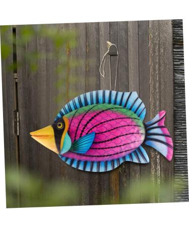 Zerodeko 3pcs Garden Wrought Iron Fish Wall Hanging Metal Pool Wall Decor Ocean Animals Outdoor Wall Sculpture Iron Wall Home Decor Fish Hanging Wall Tropical Fish Purple Sea fish 29.5X17.5X0.3CMx3pcs Purplex3pcs - Buy Online on GoSupps.com