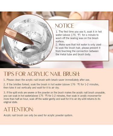 Saviland Size 12 Kolinsky Acrylic Nail Brush- Bronze Gold Handle, Ideal for Beginners and Professionals | Acrylic Powder Application Tool - Buy Online on GoSupps.com